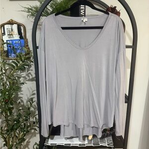 Cato Light Gray Long Sleeve Top